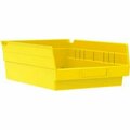 Akro-Mils Shelf Storage Bin, Plastic, 12 PK 30150YELLO